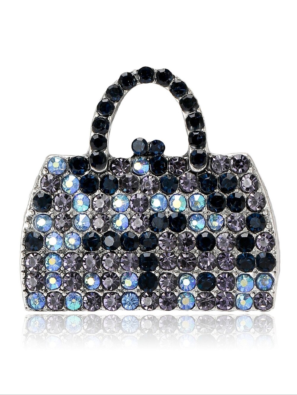 Blue Purse Brooch